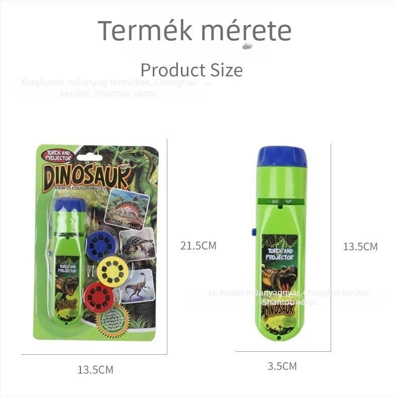 Gyerekeknek szóló vetítő lámpa állatos dia-sorokkal - interaktív korai oktatási játék (ABS) 4-6 éveseknek