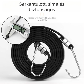 Rugalmas heveder motorkerékpárokhoz és elektromos járművekhez kampókkal és dupla csatokkal