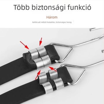 Rugalmas heveder motorkerékpárokhoz és elektromos járművekhez kampókkal és dupla csatokkal