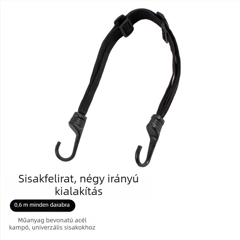 Rugalmas heveder motorkerékpárokhoz és elektromos járművekhez kampókkal és dupla csatokkal