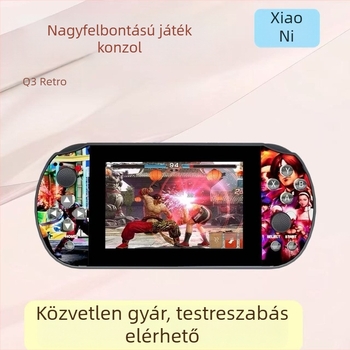 Linux operációs rendszerrel ellátott hordozható játékkonzol, 64GB tárhellyel, 1080p kijelzővel, vezeték nélküli, PS1 klasszikus joystick