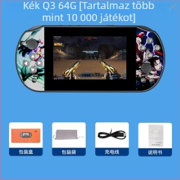 Linux operációs rendszerrel ellátott hordozható játékkonzol, 64GB tárhellyel, 1080p kijelzővel, vezeték nélküli, PS1 klasszikus joystick