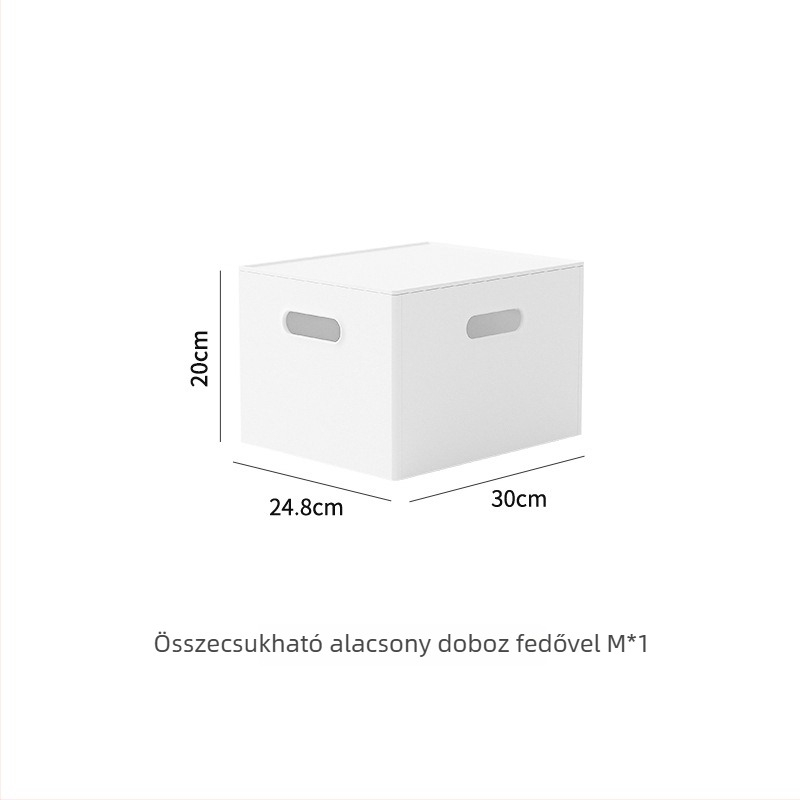 Japán stílusú összecsukható asztali tároló doboz, 18 L, polisztirol, egymásra helyezhető