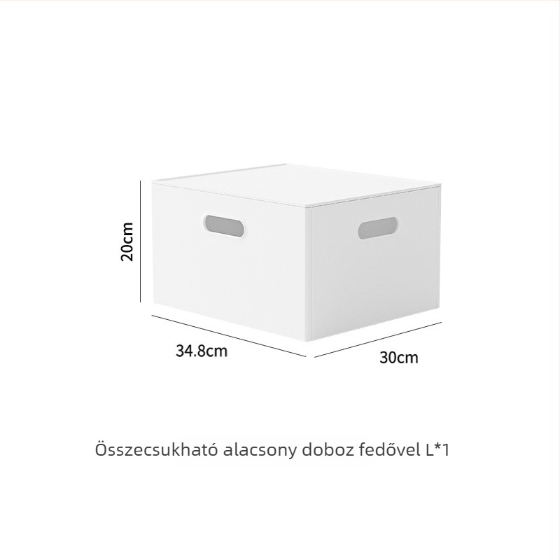 Japán stílusú összecsukható asztali tároló doboz, 18 L, polisztirol, egymásra helyezhető