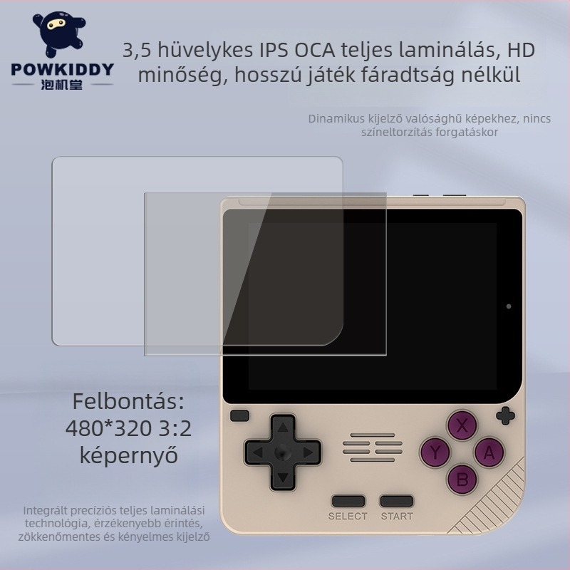 Powkiddy V10 hordozható játékkonzol, nyílt forráskód, GBA HD, függőleges FC, Linux