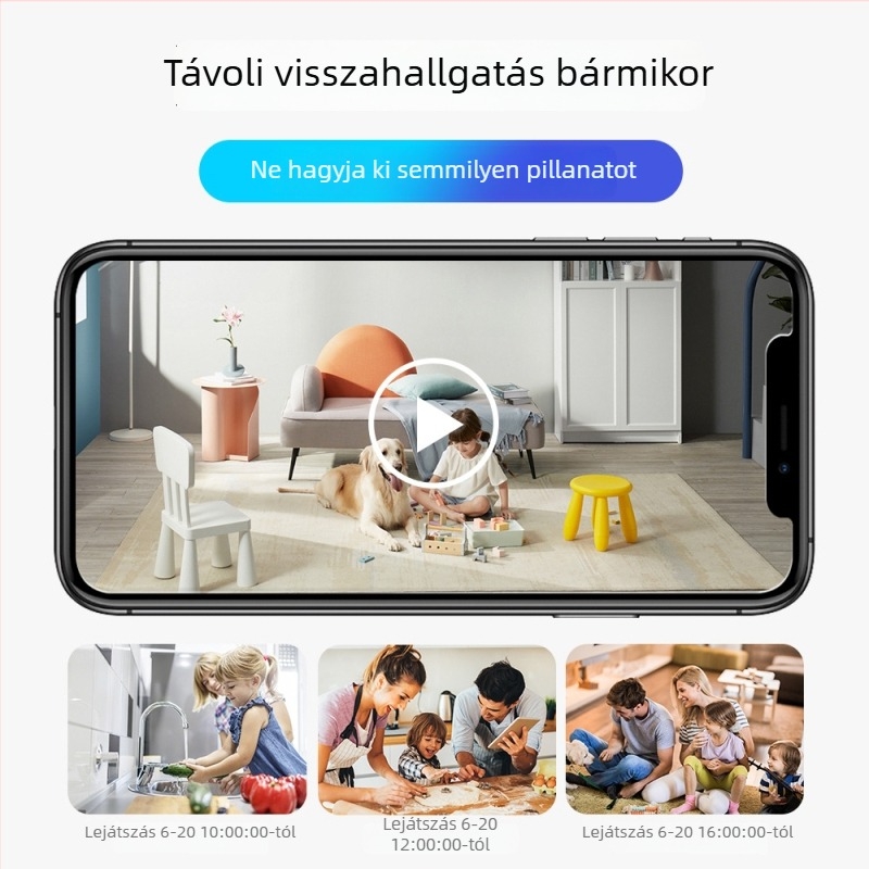 IP-kamera WiFi-vel a távoli megfigyeléshez, HD kép, 80° látószög, infravörös éjszakai látás 5 m