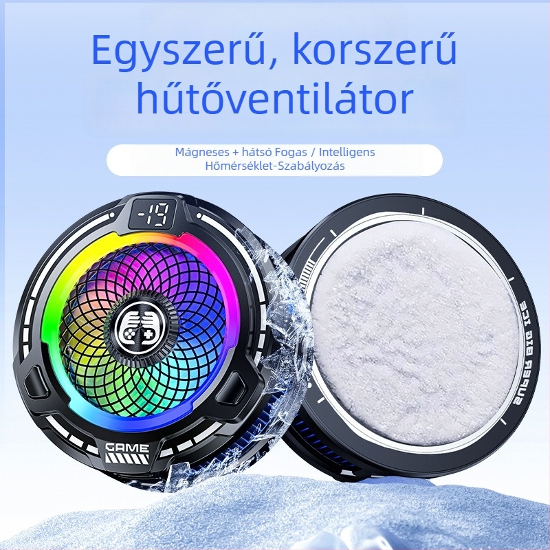 Fs18 mobiltelefon hűtő — AI félvezető mágneses radiátor, Type-C interfész, ABS + alumíniumötvözet, 150 g