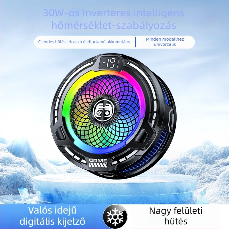 Fs18 mobiltelefon hűtő — AI félvezető mágneses radiátor, Type-C interfész, ABS + alumíniumötvözet, 150 g