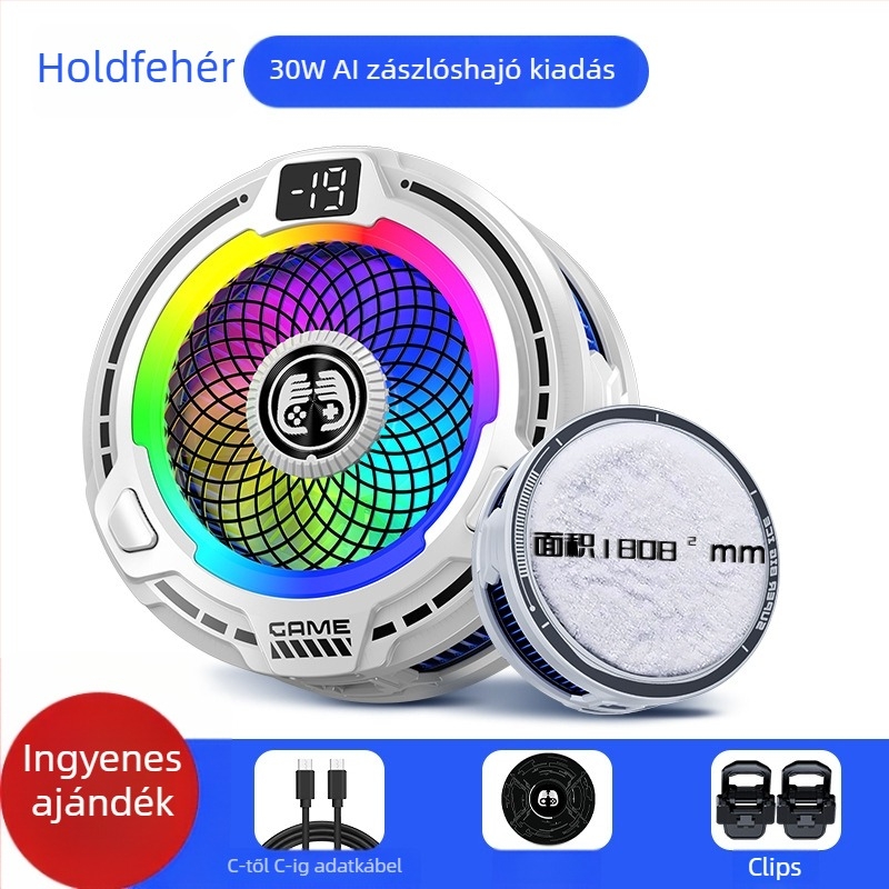 Fs18 mobiltelefon hűtő — AI félvezető mágneses radiátor, Type-C interfész, ABS + alumíniumötvözet, 150 g