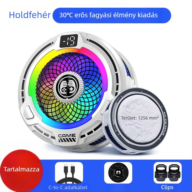 Fs18 mobiltelefon hűtő — AI félvezető mágneses radiátor, Type-C interfész, ABS + alumíniumötvözet, 150 g