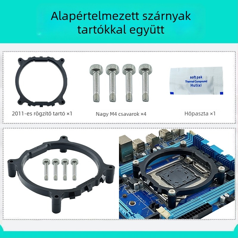 CPU hűtőtorony, 4 rézcső, réz- és alumínium ötvözet, hidraulikus csapágy (2000 RPM, 25 dB)