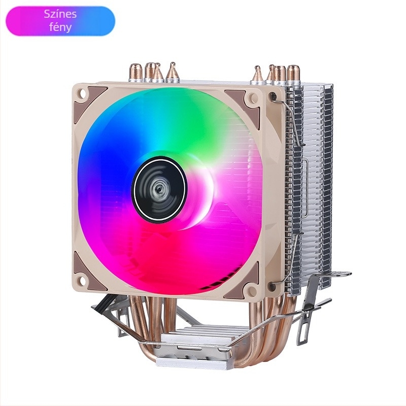CPU hűtőtorony, 4 rézcső, réz- és alumínium ötvözet, hidraulikus csapágy (2000 RPM, 25 dB)