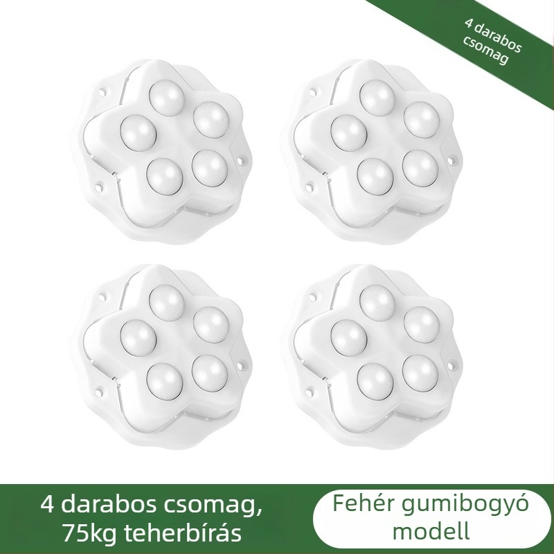 Ragasztó bútorkerék – univerzális kerekek különböző bútorokhoz, fúrás nélküli rögzítés, kávézóasztalokhoz és más bútorokhoz, Dezhiding