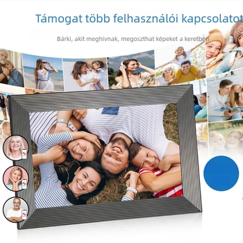 Digitális fotókeret érintőképernyővel, Wi-Fi, 16GB tárhely, 1280×800 felbontás, SD/USB kártya támogatás
