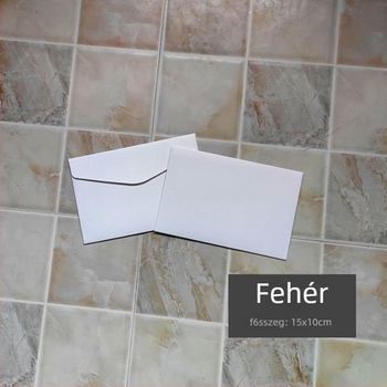 Üdvözlőlap boríték gyöngyház papírból, ablakkal, fóliázott, ajándékba való