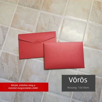 Üdvözlőlap boríték gyöngyház papírból, ablakkal, fóliázott, ajándékba való