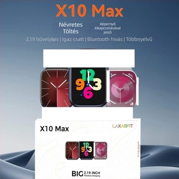 X10 Max okosóra Bluetooth hívásokkal, pulzus- és vérnyomásmérés, lépésszámláló és alvásfigyelés