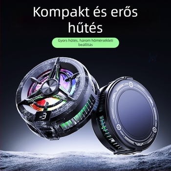 Okostelefonnal hűtő félvezető hűtéssel, rendkívül csendes, mágneses rögzítés, három sebesség, modell SR02 Pro-5, 15W Type-C