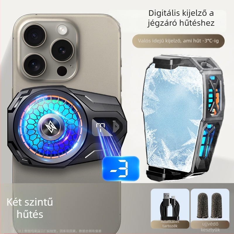Divine Power SL16 Mobiltelefonos félvezető hűtő digitális kijelzővel, légáramú hűtés