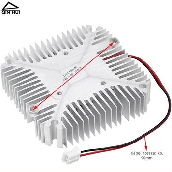 Alumíniumból készült grafikus kártya hűtő, olajos csapágy, 4300 RPM, 10 dB zaj