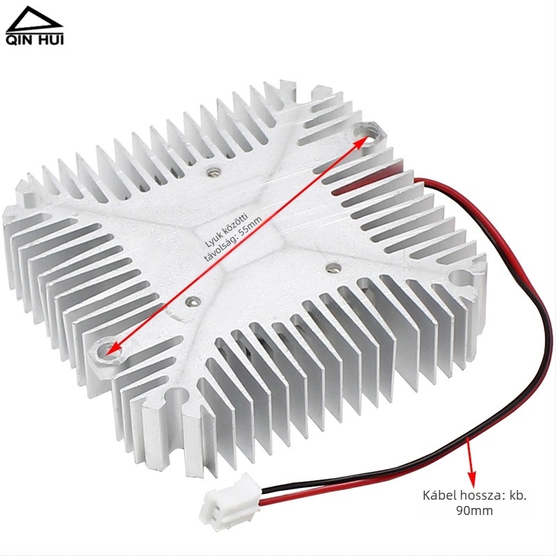 Alumíniumból készült grafikus kártya hűtő, olajos csapágy, 4300 RPM, 10 dB zaj