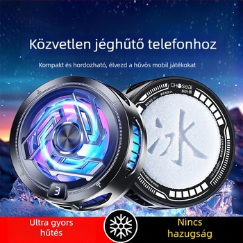 Mobiltelefon hűtő mágneses rögzítéssel és félvezető hűtéssel — SR17, 10W USB-C, ABS ház, 65 g