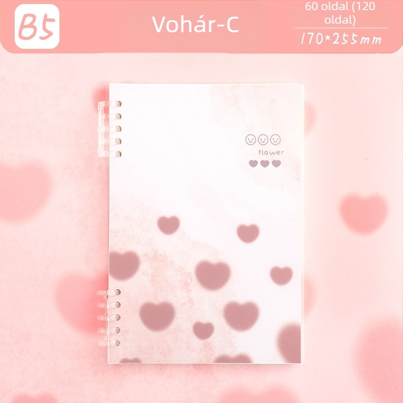 5-lyukú rendszerű notesz, 60 oldal, szemkímélő papír, testre szabható, Magic Card