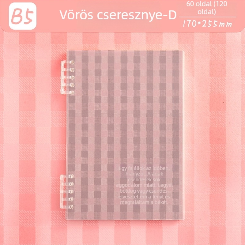5-lyukú rendszerű notesz, 60 oldal, szemkímélő papír, testre szabható, Magic Card