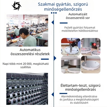 JD16 Mobiltelefon hűtő termoelektrikus hűtéssel, digitális kijelző, Type-C interfész, 40–70 g