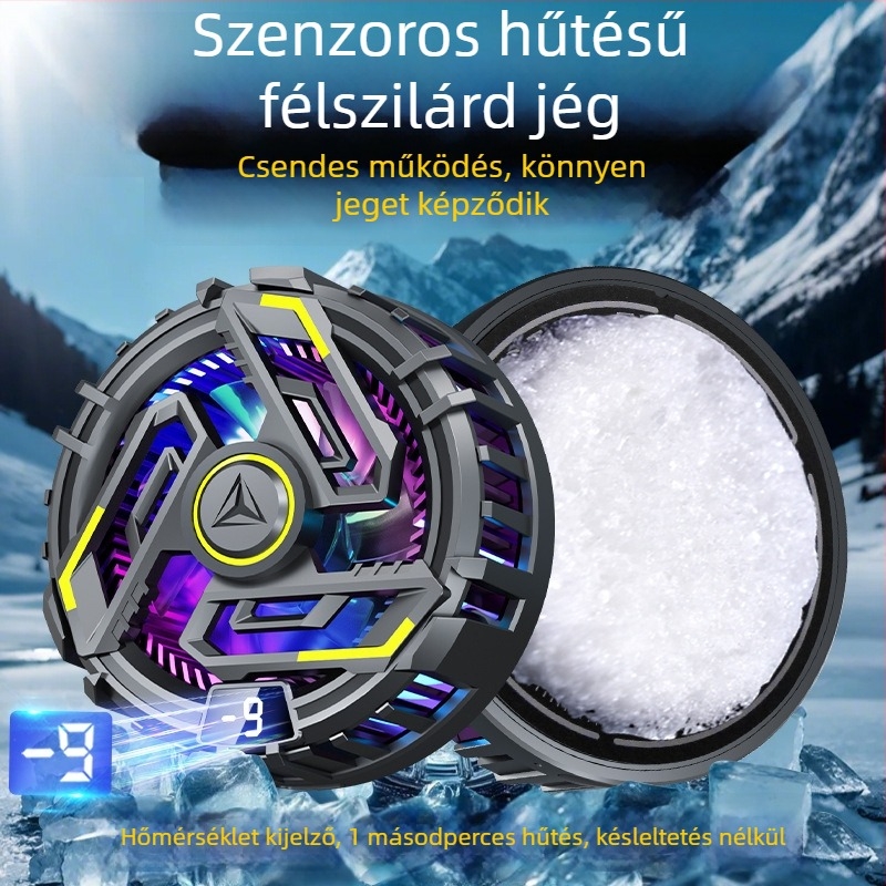 JD16 Mobiltelefon hűtő termoelektrikus hűtéssel, digitális kijelző, Type-C interfész, 40–70 g
