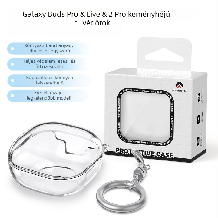 Átlátszó TPU tok Samsung Galaxy Buds Pro, Live, 2, 2 Pro és FE számára – ütésálló