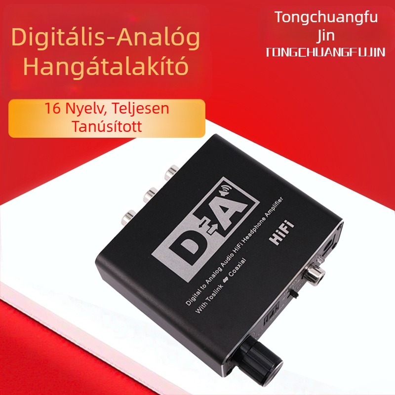 Digitális–analóg átalakító koaxiális 5.1 csatornás dekóddal és 3,5 mm-es fejhallgató kimenettel, modell SM-007