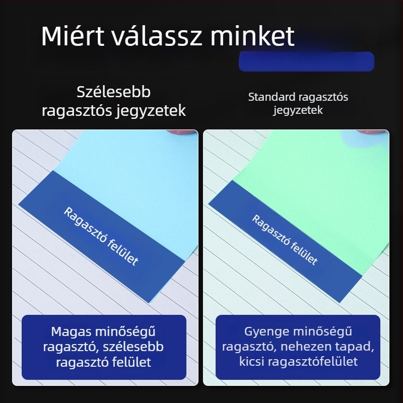 Színes Post-it jegyzetek készlet - aranyos és kreatív Post-it jegyzetek, Bai Rui, 100 oldal, ragadós, testreszabható