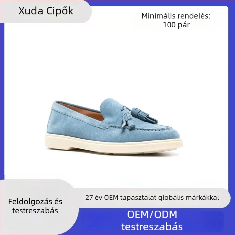 Női loaferek juh velúr bőrből; hegyes orr; alacsony sarok 1–3 cm; gumí talp