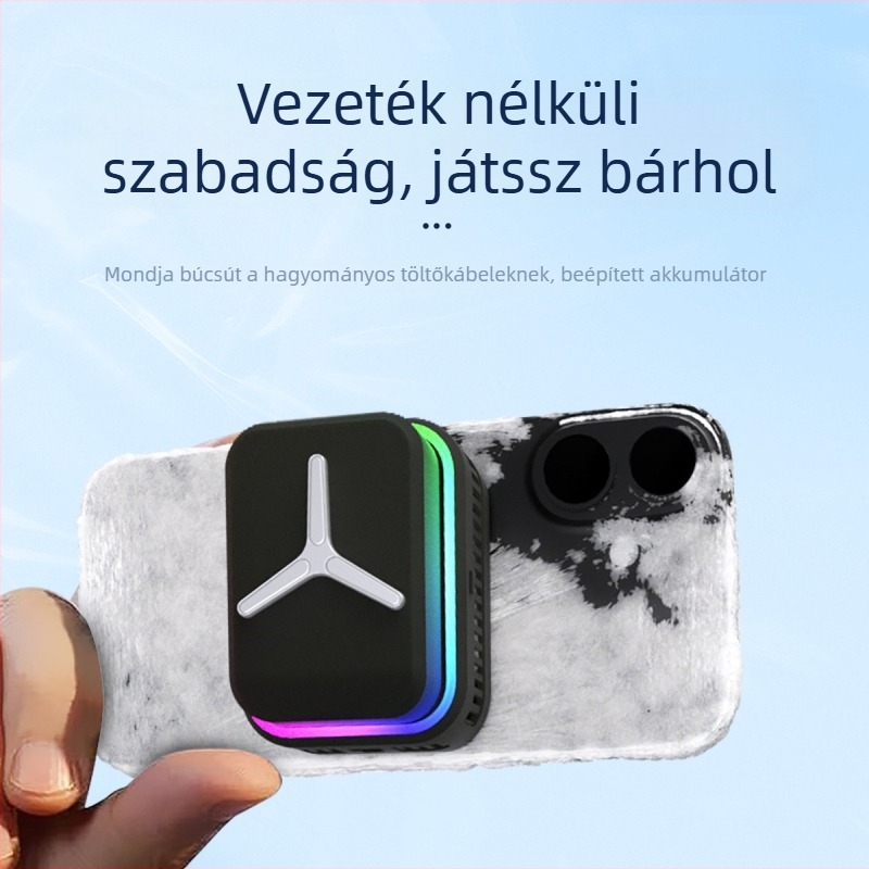 Mágneses levehető hűtő radiátor tabletekhez és telefonokhoz – SR03, 15W, ABS + alumíniumötvözet, USB-C, 2000mAh