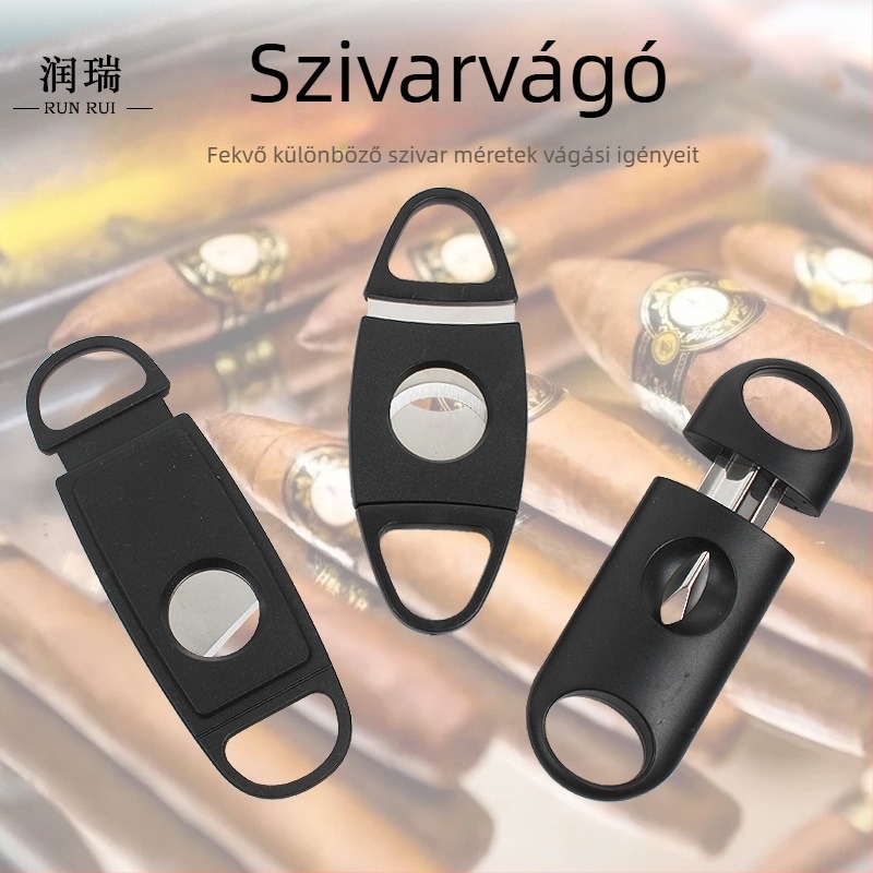 Runrui szivarvágó, rozsdamentes acél, kézműves, testre szabható, egyszerű kialakítás