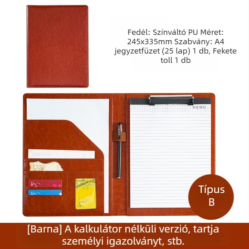 A4-es műanyag mappa klipekkel, modell WJJ-02, lemez vastagsága 0,5 mm, hátsó szélesség 40 mm