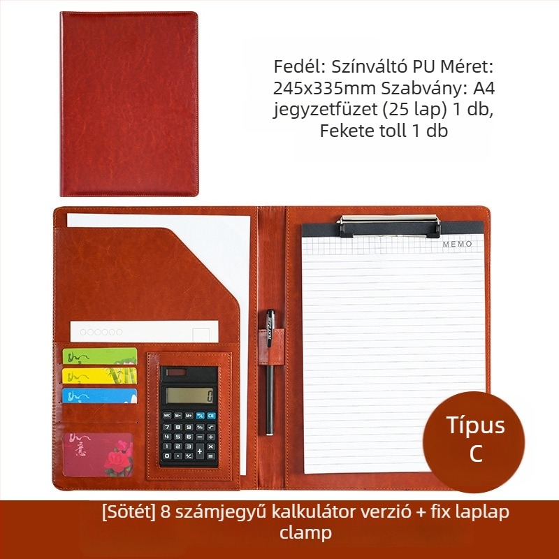 A4-es műanyag mappa klipekkel, modell WJJ-02, lemez vastagsága 0,5 mm, hátsó szélesség 40 mm