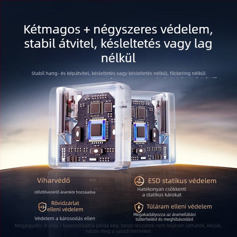 KVM-kapcsoló, modell KVM-10, 1080p, univerzális kompatibilitás, videokonferenciára