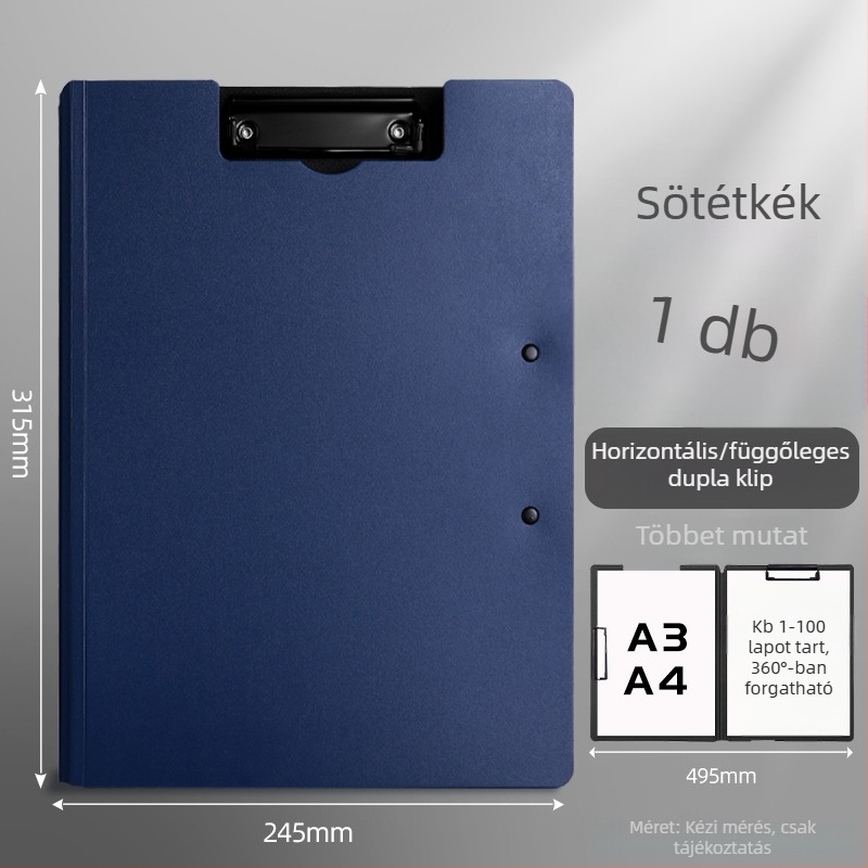 Műanyag board clamp dokumentumokhoz, modell BJ, Have fun learning