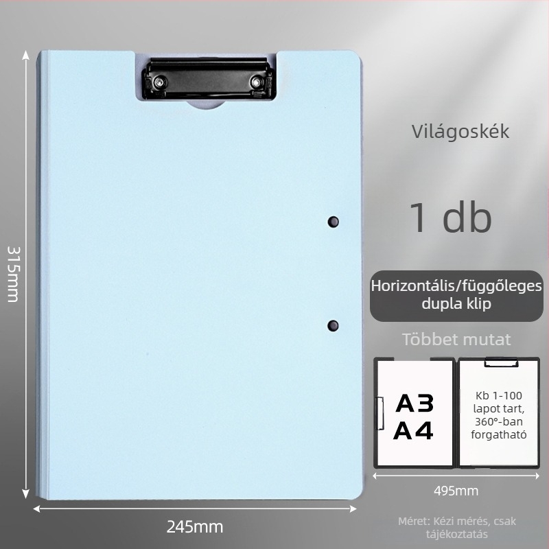 Műanyag board clamp dokumentumokhoz, modell BJ, Have fun learning