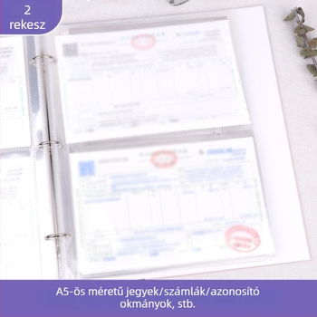 Számlák és nyugta tárolófüzet - Márka: Beautiful; Modell: Storage booklet; Típus: egyoldalas mappa; Anyag: papír; Alkalmazható papírméret: Egyéb