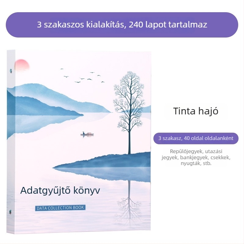 Számlák és nyugta tárolófüzet - Márka: Beautiful; Modell: Storage booklet; Típus: egyoldalas mappa; Anyag: papír; Alkalmazható papírméret: Egyéb