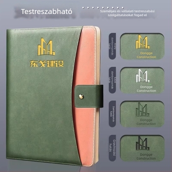 A4 bőr mappa prezentációkhoz és tárgyalásokhoz logónyomtatással