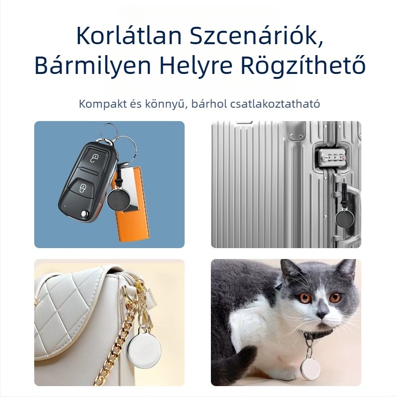 Intelligens helymeghatározó nyomkövető kisállatok számára, Bluetooth, F3 modell, iOS-kompatibilis, vízálló, 100 m hatótávolság