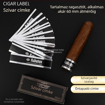 Szivar végvédő dekoratív patch - kézzel készített, hátoldali ragasztóval, műanyag anyag, Kígyóév dizájn, könnyű luxus stílus