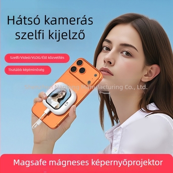 Mini mágneses telefonos szelfi kijelző hangos vetítéssel és képernyő-tükrözéssel, távirányítós selfie eszköz X3