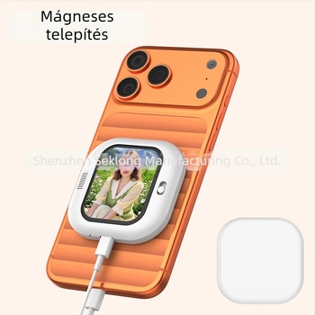 Mini mágneses telefonos szelfi kijelző hangos vetítéssel és képernyő-tükrözéssel, távirányítós selfie eszköz X3