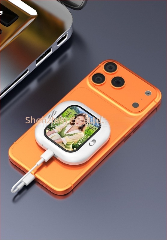 Mini mágneses telefonos szelfi kijelző hangos vetítéssel és képernyő-tükrözéssel, távirányítós selfie eszköz X3
