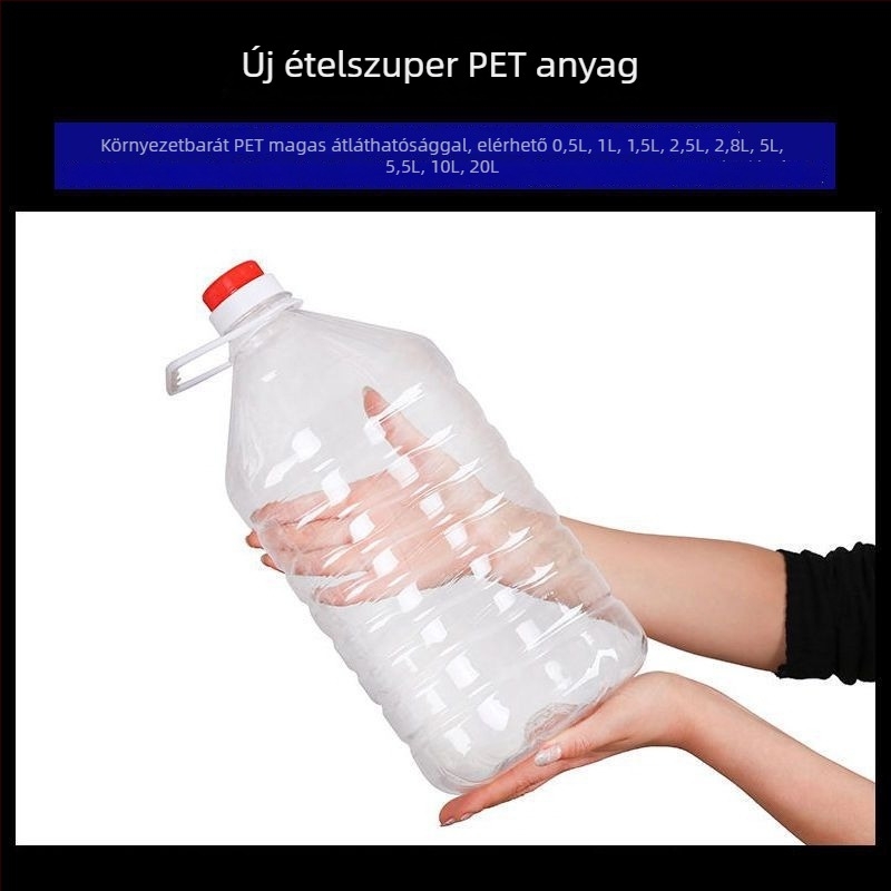 Élelmiszer-minőségű műanyag olajtartály, vastag falú, automatikus nyitás-zárás fedéllel